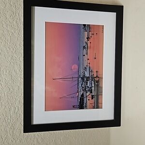 Framed boat picture